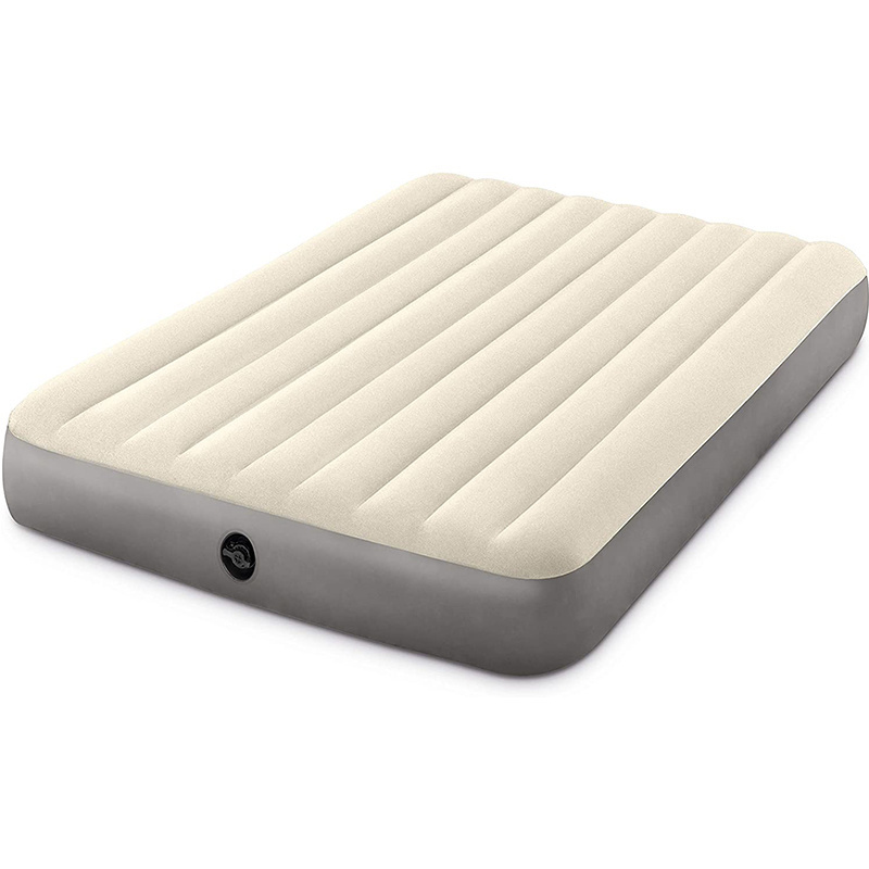 Comfortable  Flocked Top Covering Lightweight Single size Sleeping Inflatable air bed airbed mattress