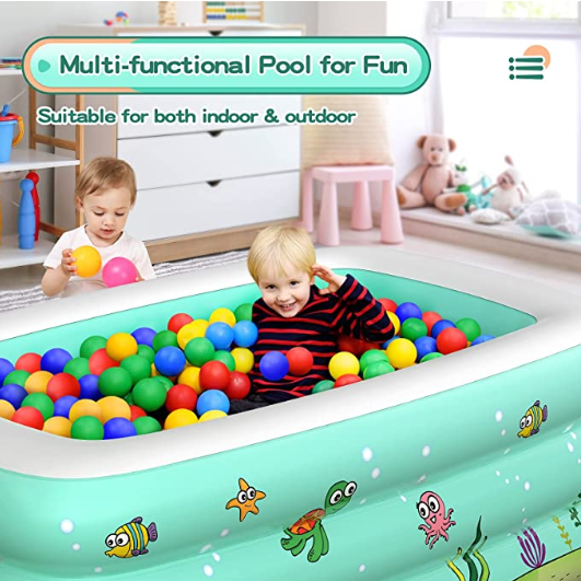 Big Folding Portable Plastic Pvc Inflatable Swimming Pool Outdoor Garden Indoor Adult Kids Durable Square Pool