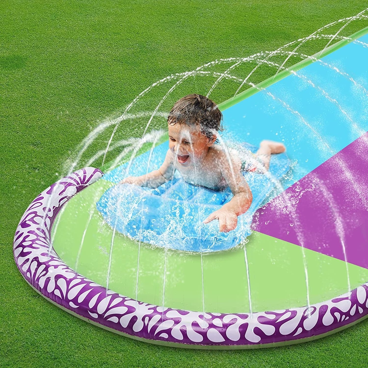 Factory pvc Inflatable Backyard Toys Lawn Water Slides Kids&Adult Water Fun Splash Water Slip N Slide