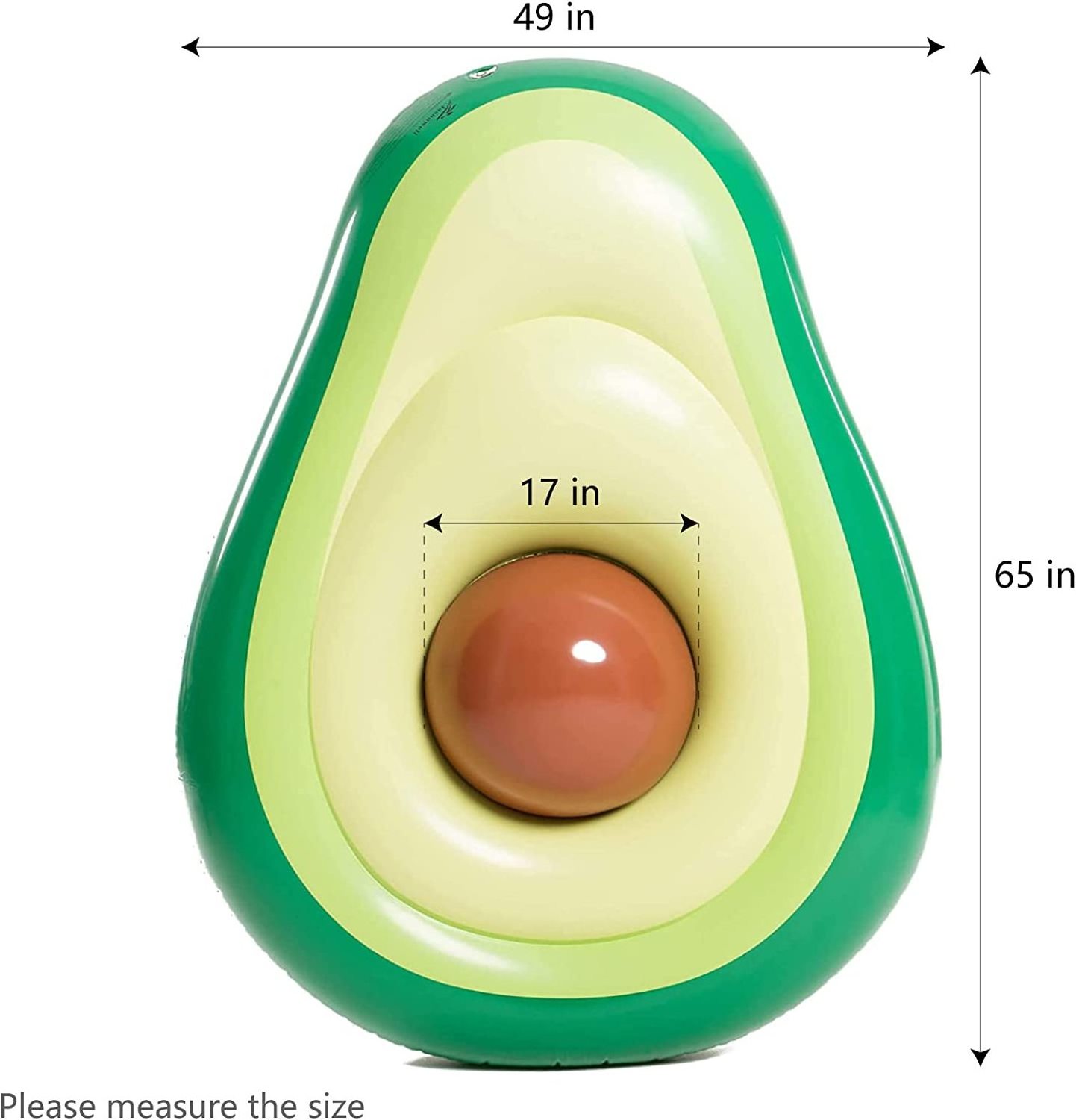 Inflatable Avocado Pool Float Air Large Beach Swimming Seashell Floatie with Ball Water Fun Lounge Raft for Kids Adults