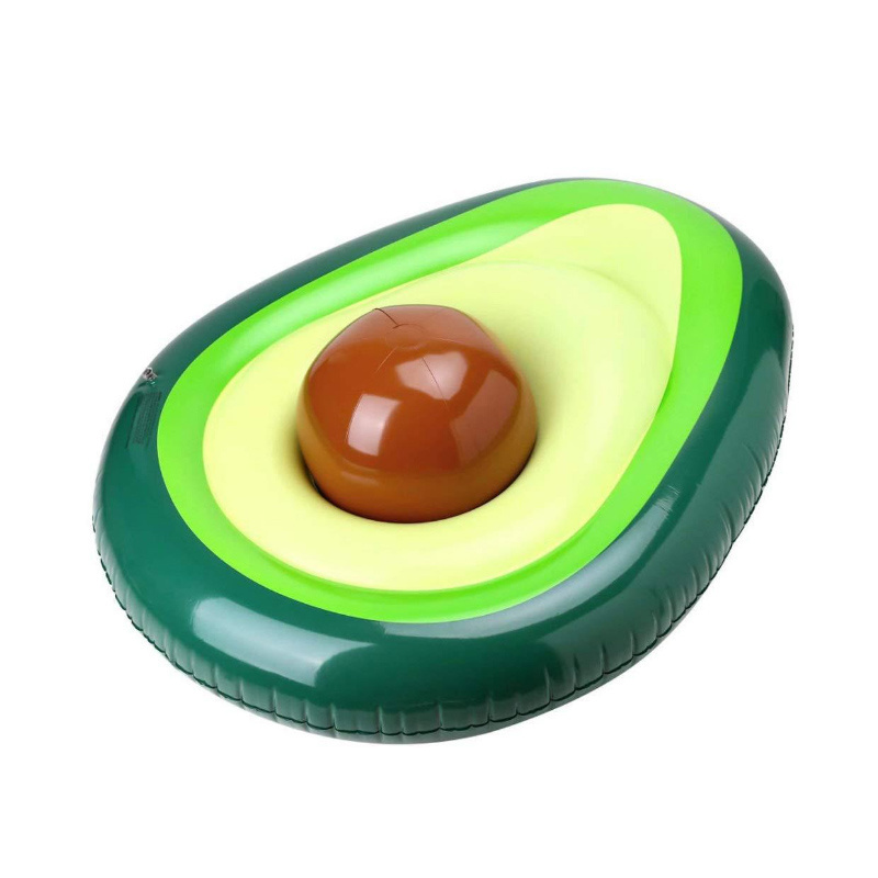 Inflatable Avocado Pool Float Air Large Beach Swimming Seashell Floatie with Ball Water Fun Lounge Raft for Kids Adults