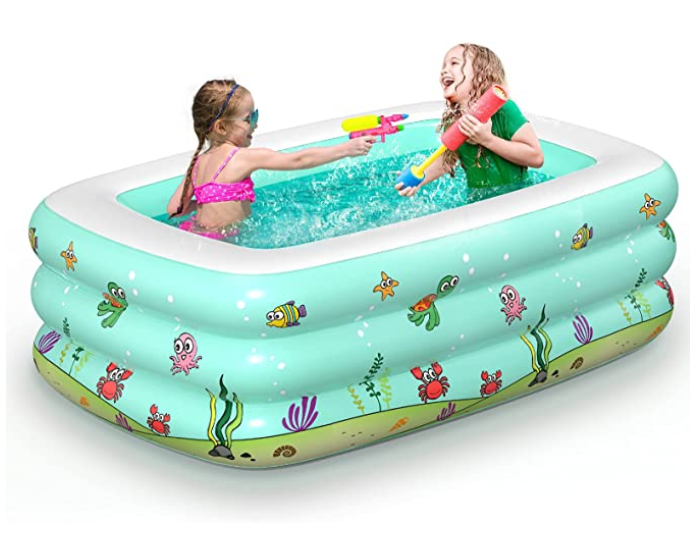 Big Folding Portable Plastic Pvc Inflatable Swimming Pool Outdoor Garden Indoor Adult Kids Durable Square Pool