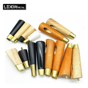 Wood Furniture Accessories parts Legs Metal Tapered Wood Sofa Leg