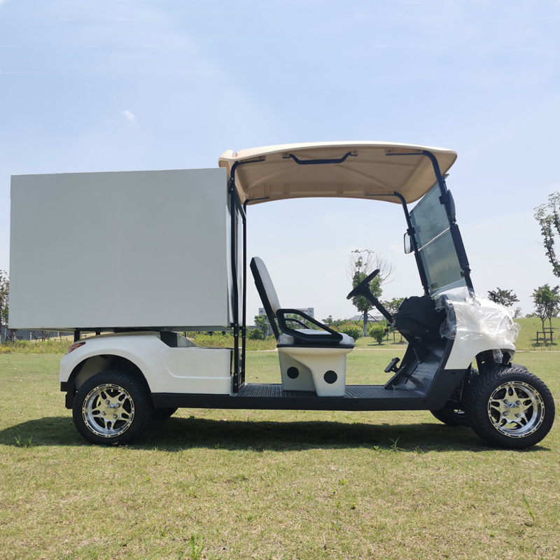 2 Seats Hotel Resort used electric room service food delivery golf carts with closed box