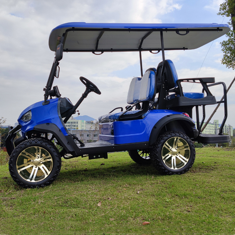 Blue Body Factory Outlet Electric Golf Cart Custom Body Color Seat Color Lift Golf Cart