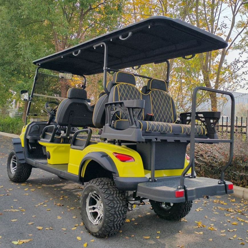 Solar powered 72v mini electric golf carts electric 6 seater for sale