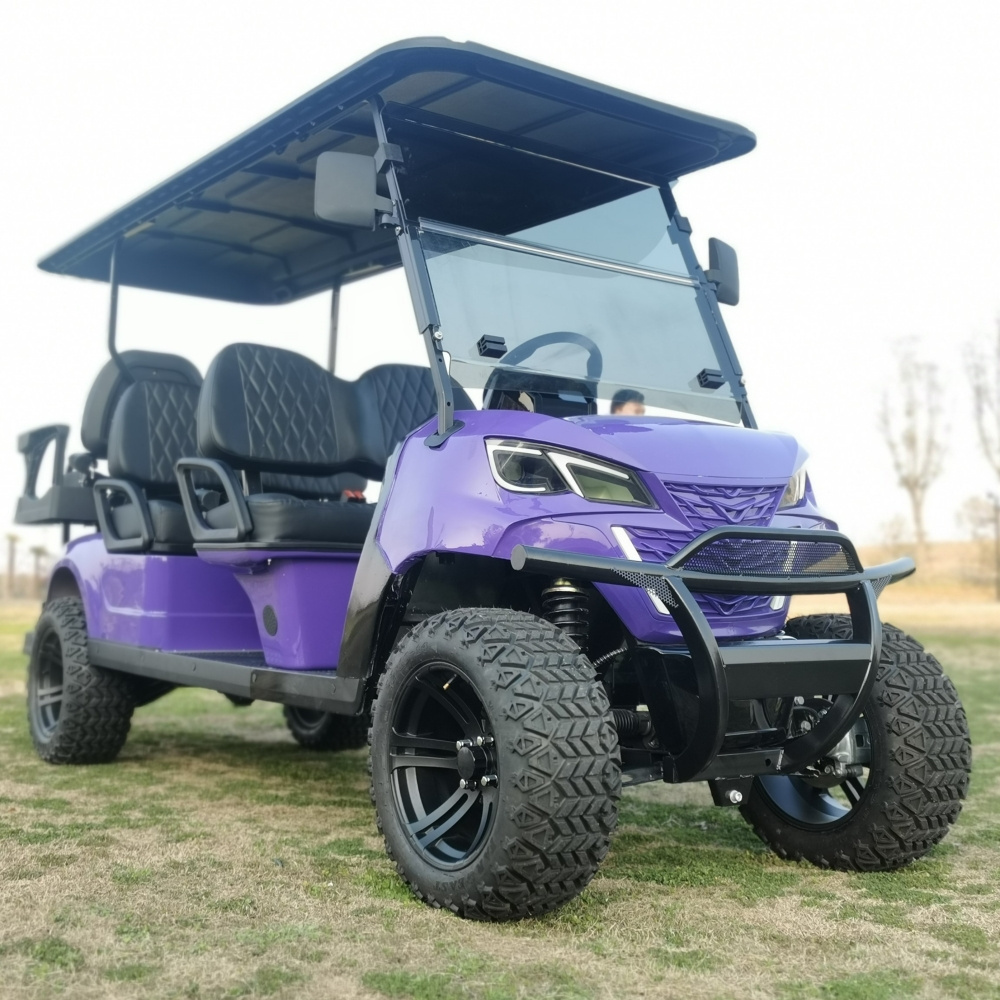 72V Lithium Battery Solar 6 Seaters Off Road Electric Street Legal Golf Cart Buggy