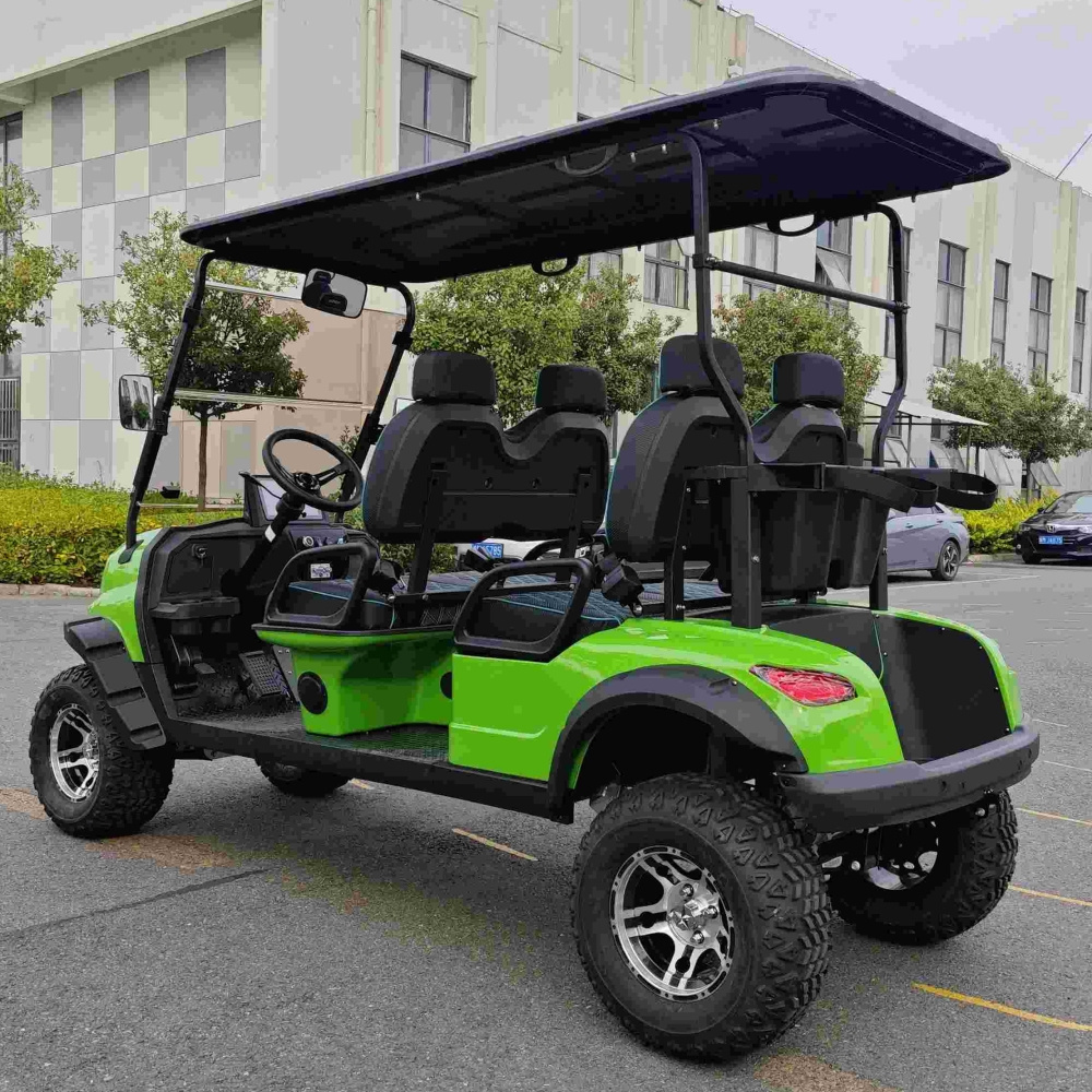 2024 New 4+2 type 6 seaters Powerful 4 Wheel Electric Car Golf Buggy Cart