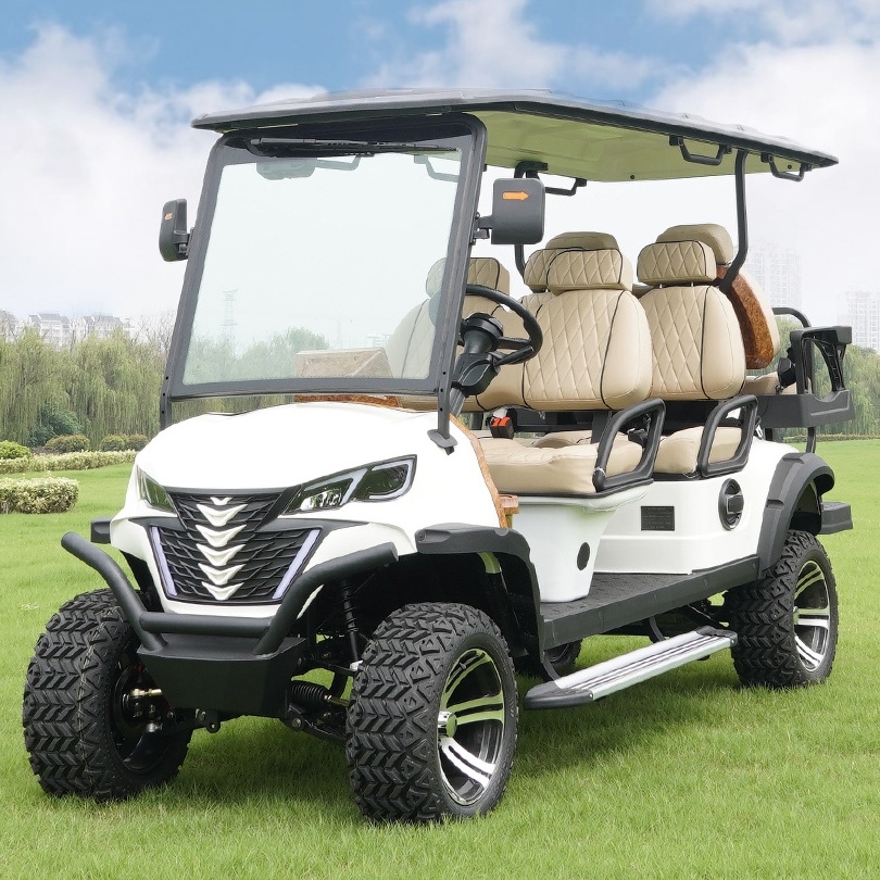 Max. 72V7KW AC System Lithium Battery Solar Panel 6 Seats Lifted Off Electric Golf Cart Buggy as strong as 4x4 golf cart