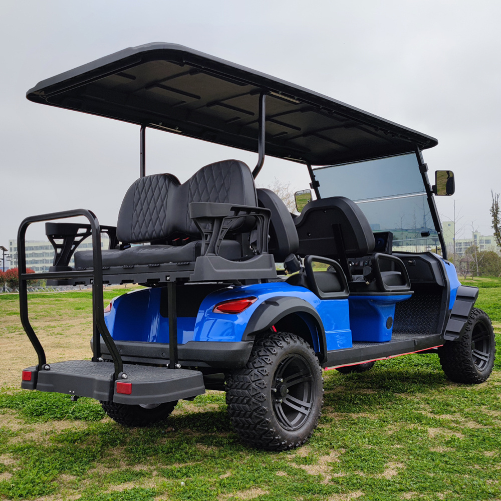 72V Lithium Battery Solar 6 Seaters Off Road Electric Street Legal Golf Cart Buggy