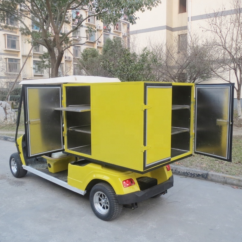 Electric Food Delivery Room Service Resort Used Golf Cart with insulating dining box