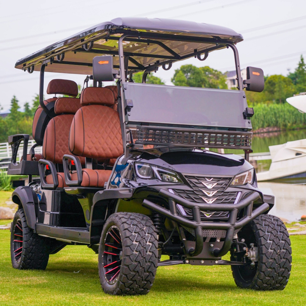 6 seater golf cart electric 7kw lithium golf cart battery 72V electric golf cart  off raod