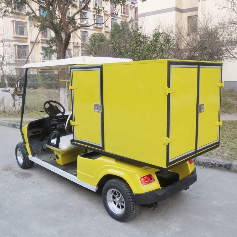 Electric Food Delivery Room Service Resort Used Golf Cart with insulating dining box