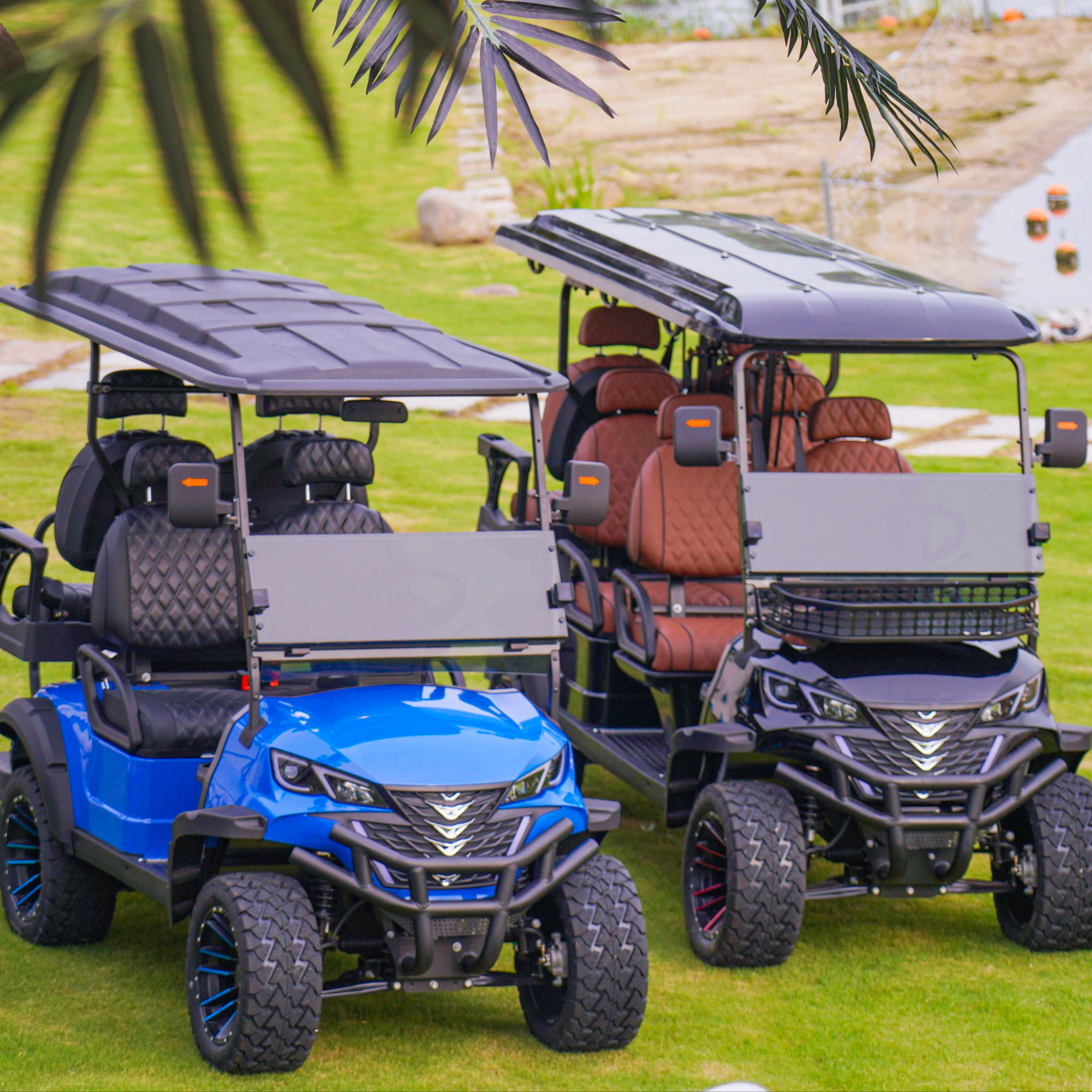 48V/ 72V 5KW 7.5KW Electric Golf Buggy Price Hummer Golf Carts 4 Passenger 6 Seats for Sale