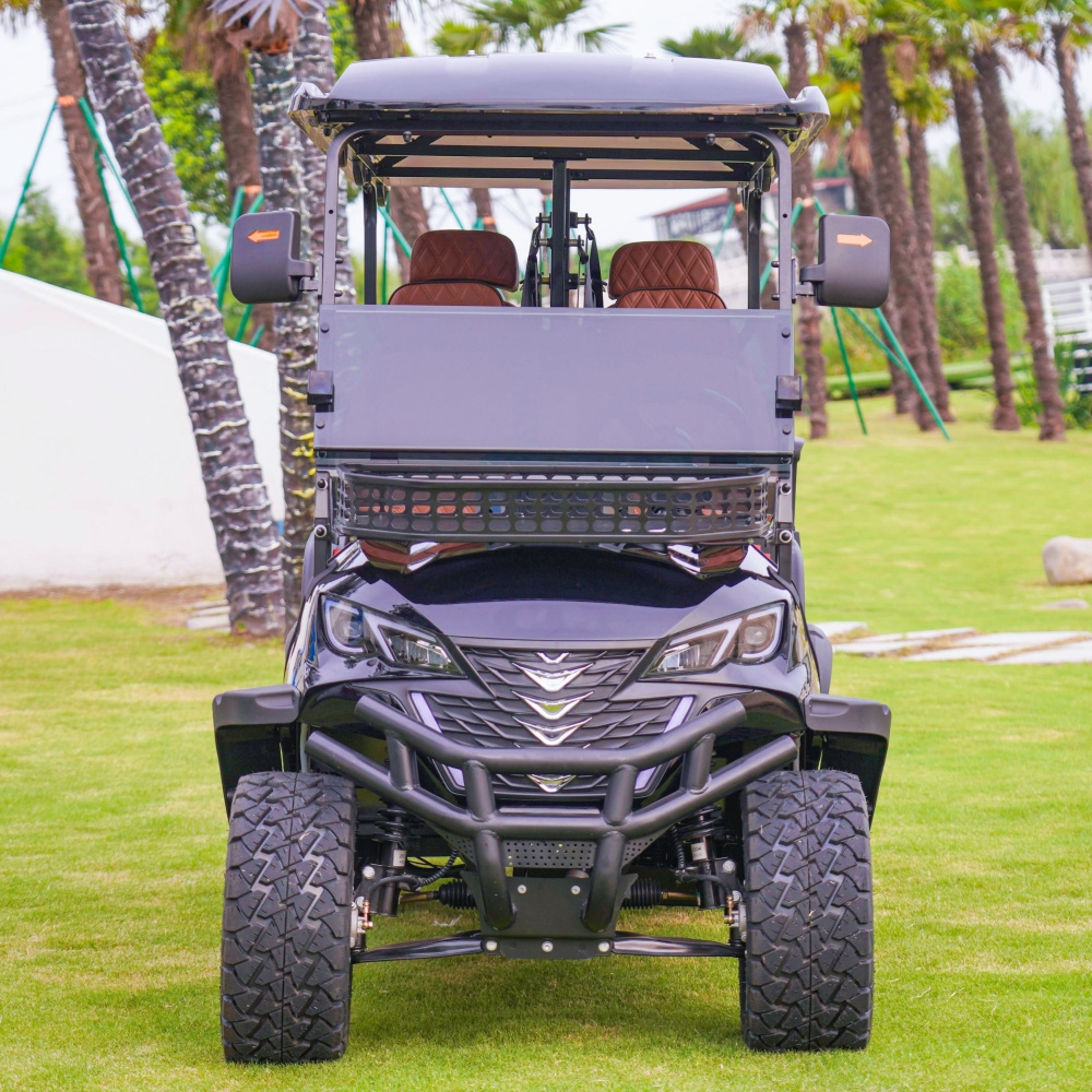 Customized Lifted Electric 4x4 Golf Cart 6 Seat Dune Buggy with Utility Box LED Screen Music