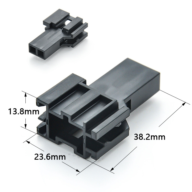 2 pin male automotive wire harness connector plug 3-1355470-1