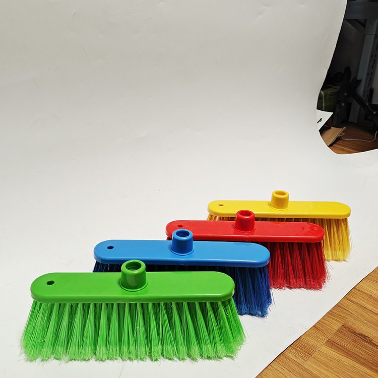 Low price floor cleaning broom manufacture plastic broom head for home