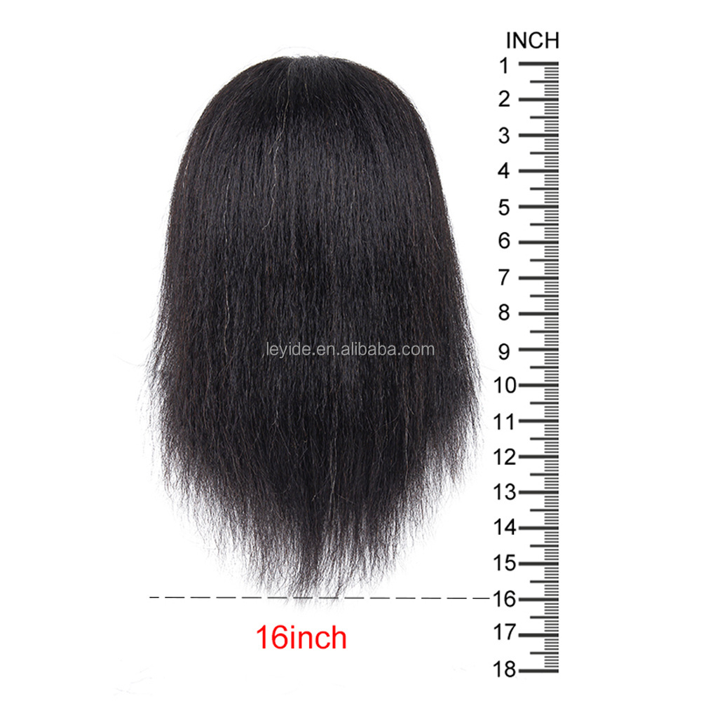 AliLeader Professional Human Hair Hairdressing Training Head Barber Afro Training Mannequin Doll Head with Natural Hair