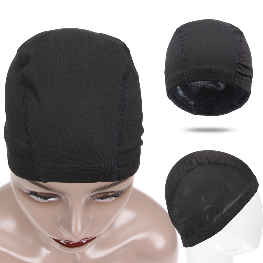 AliLeader Black Color Spandex Dome Wig Cap For Making Wigs