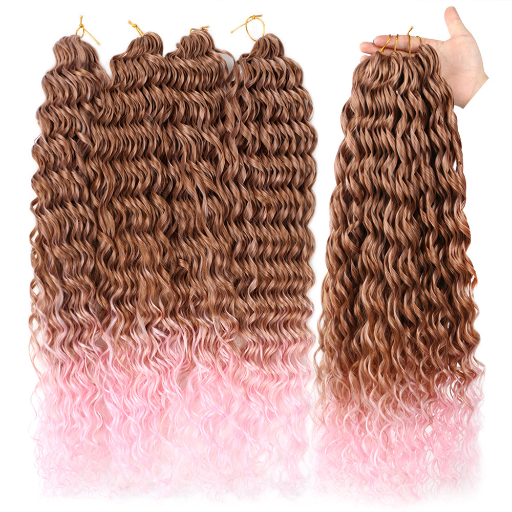 24 inch Loose Afro Curl Ocean Braids Curls Curly Crochet Hair Ombre Twist Braiding Hair