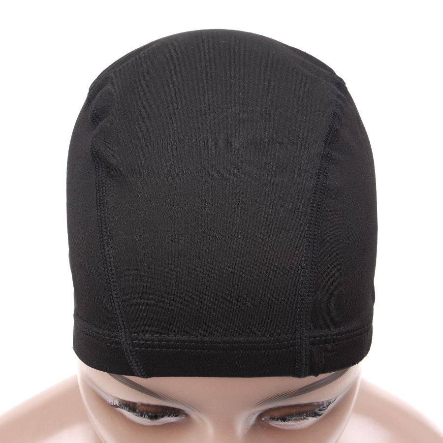 AliLeader Black Color Spandex Dome Wig Cap For Making Wigs