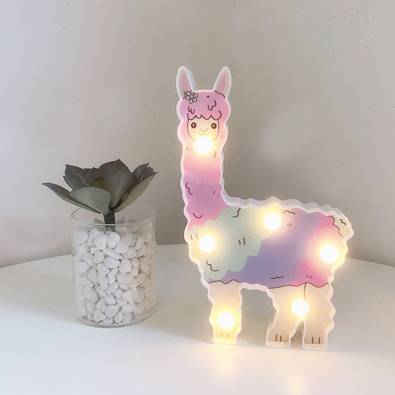 Alpaca LED Night Lights Battery Operated Led Marquee Letter Lights 3D outdoor hotel wedding holiday decoration led letter light