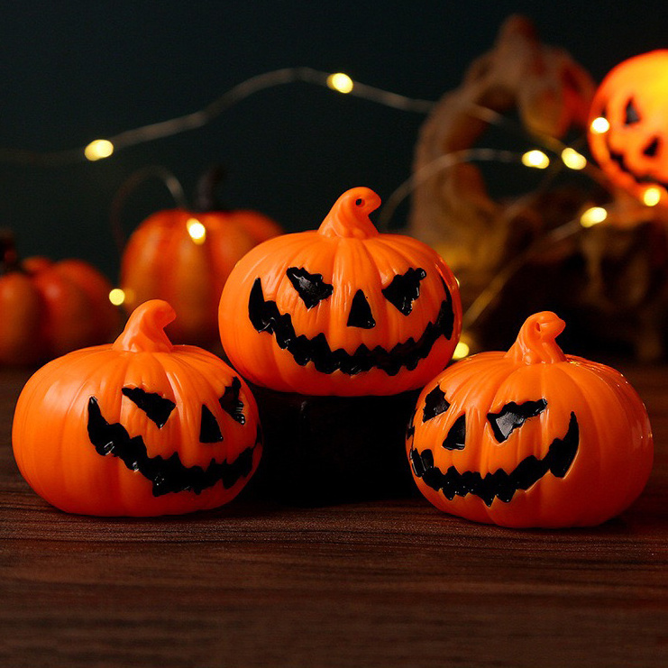 LED Halloween Little Pumpkin Led Table Lights Portable Vivid LED Night Light For Children gift Holiday Decoration