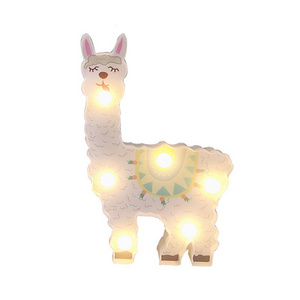 Alpaca LED Night Lights Battery Operated Led Marquee Letter Lights 3D outdoor hotel wedding holiday decoration led letter light