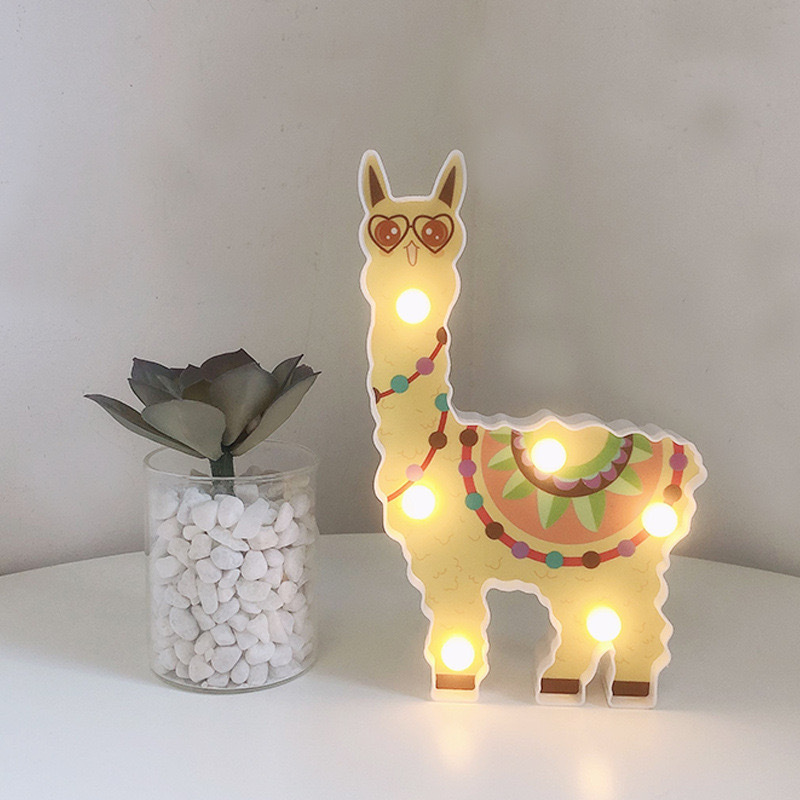 Alpaca LED Night Lights Battery Operated Led Marquee Letter Lights 3D outdoor hotel wedding holiday decoration led letter light