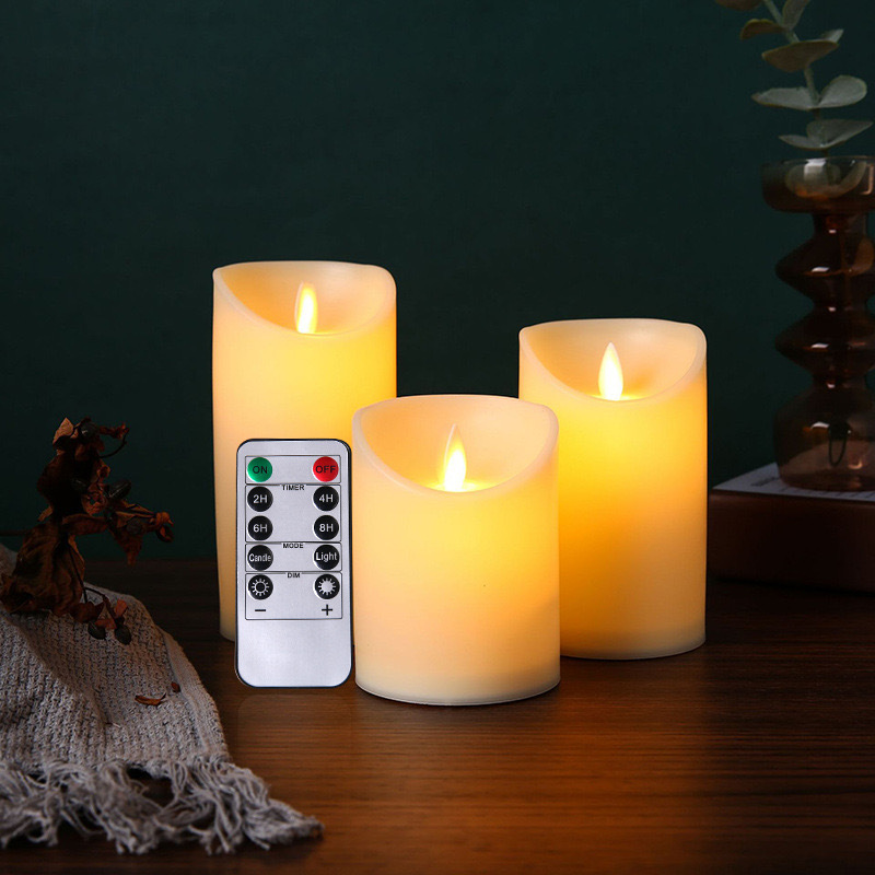 Flameless LED Candles Lights Simulated Flame Flickering Tea Light With Remote Control For Wedding Home Decoration