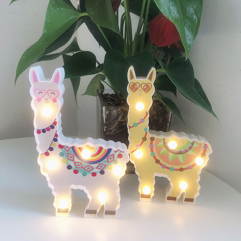 Alpaca LED Night Lights Battery Operated Led Marquee Letter Lights 3D outdoor hotel wedding holiday decoration led letter light