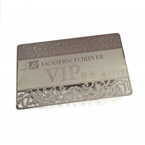 Custom Embossed Metal Business Cards Gold Sliver Vip Member Blank Cheap Metallic Credit Card