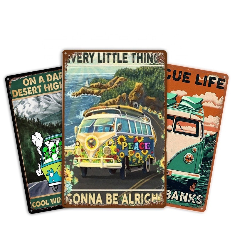 Vintage Retro Tin Signs Vintage Signs Beach Canvas Print Surfing Boards Man Cave