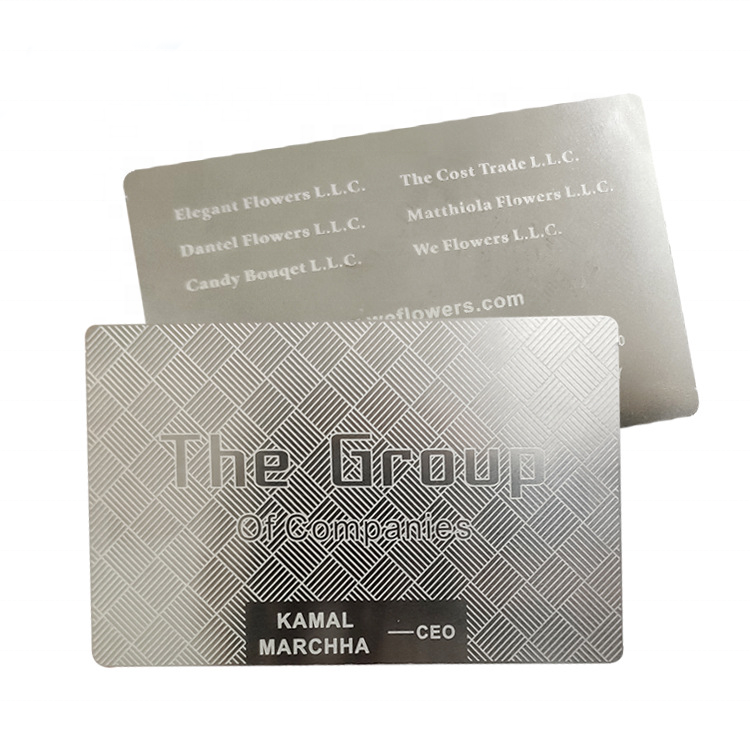 Custom Embossed Metal Business Cards Gold Sliver Vip Member Blank Cheap Metallic Credit Card