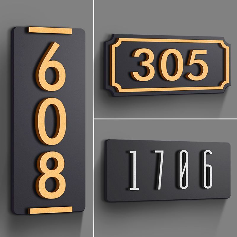 Acrylic Door Number Plate  Home Creative Personalized Room Number Sign Plate Hotel  Door Number Plate