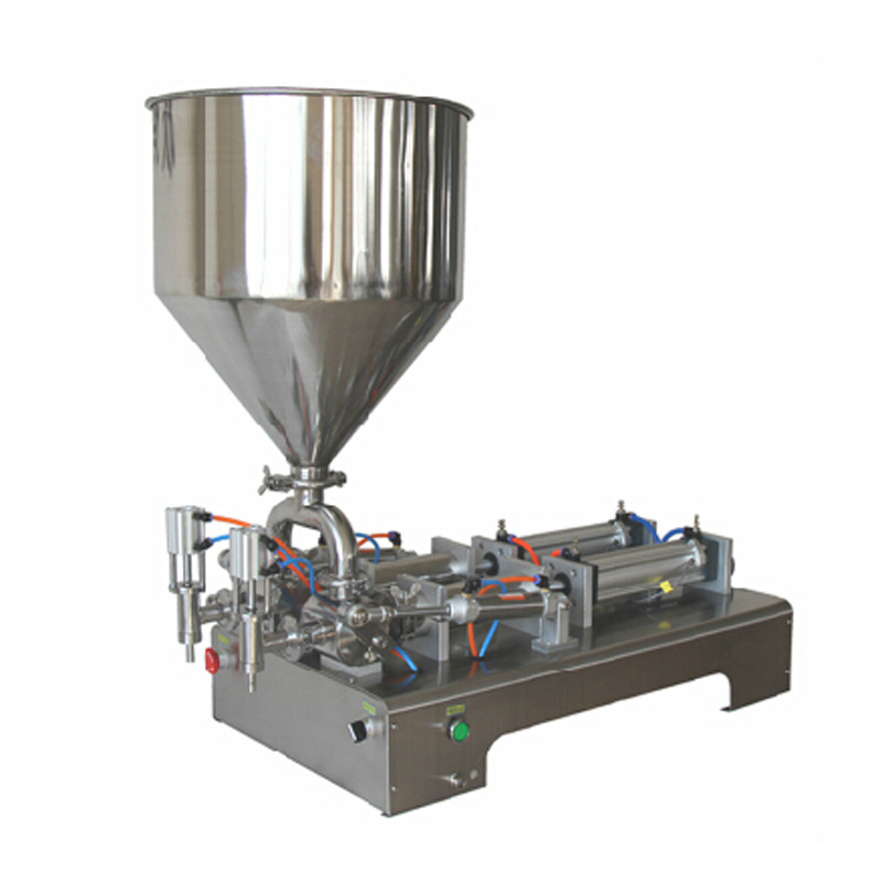 Quantitative semi-automatic double-head chili sauce liquid paste filling machine