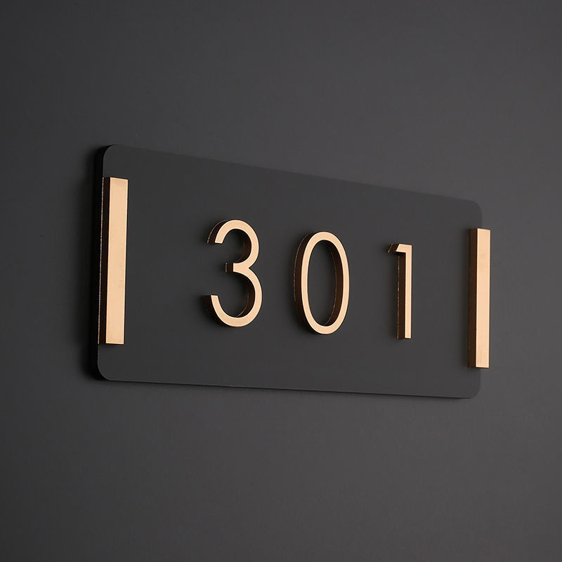 Acrylic Door Number Plate  Home Creative Personalized Room Number Sign Plate Hotel  Door Number Plate