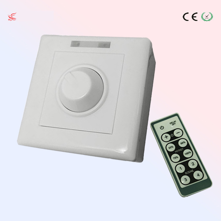 220V Single Color Led Bulb Dimmable Triac Knob 4 Zone Wall Mounted Wireless Controller Infrared Remote Dimmer Rotary Switch