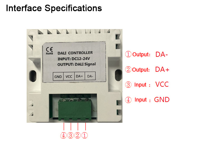 Dc12-24v Led Dali Panel Light Dimmer Aluminum Profile Wall Mounted  Screen Dali Led Touch Dimmer