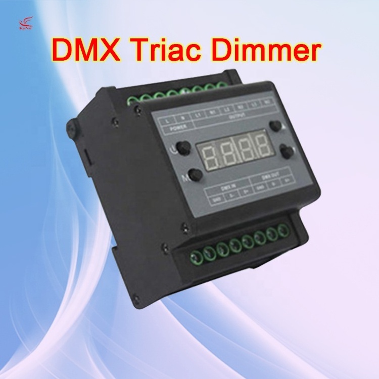 DMX303   DMX High voltage 0-10V output dimmer High Voltage 220Volt Led Dimmer Switch 3 Channels Rgb Triac Dimmer