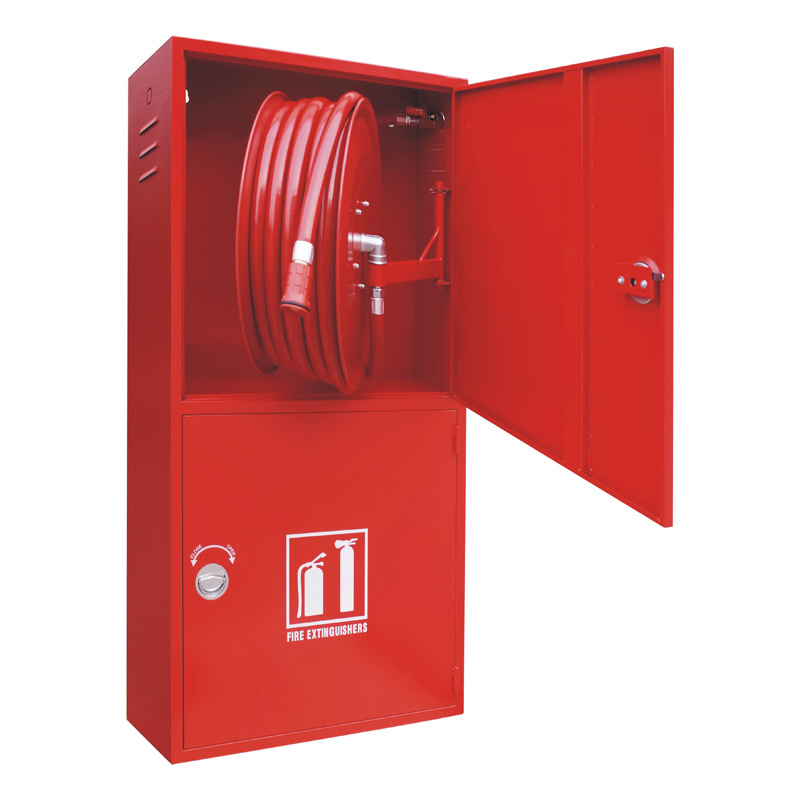 Fire Fighting Pipes Fire Protection System Stainless Steel Single Door Fire Hose Reel Cabinet