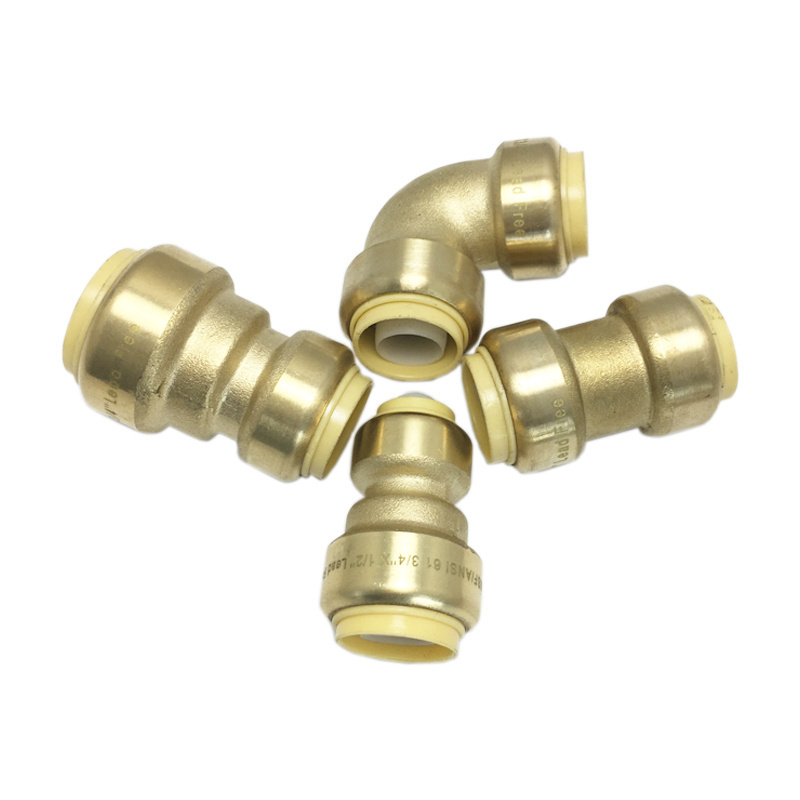 brass pipe fittings sharkbite 90 degree plumbing fittings Brass Lead Free Push Fit Fitting for water supply