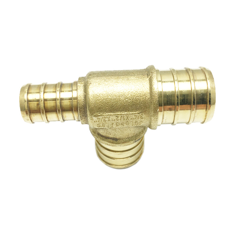 Brass pipe fittings Pex sharkbite quick plumbing fitting lead free brass compression tee