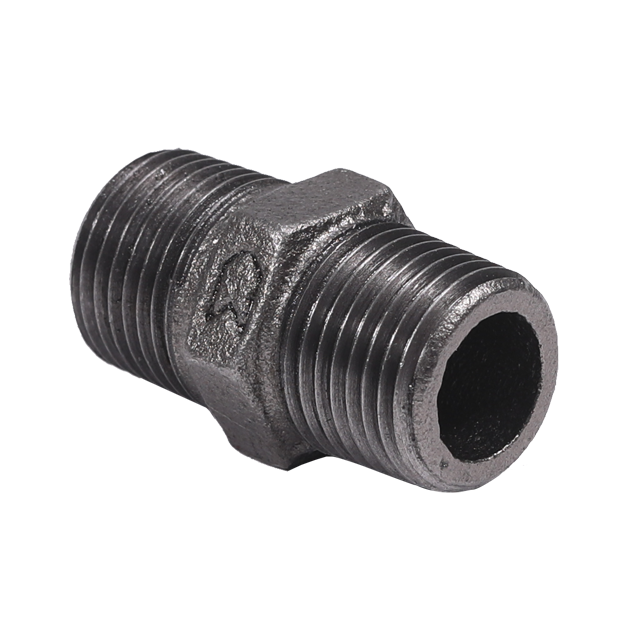 Malleable Iron Thread Pipe Fitting FM UL Fire Protection System Fire Fighting Pipes Black Galvanized Malleable Iron Nipple