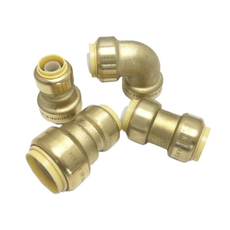 brass pipe fittings sharkbite 90 degree plumbing fittings Brass Lead Free Push Fit Fitting for water supply