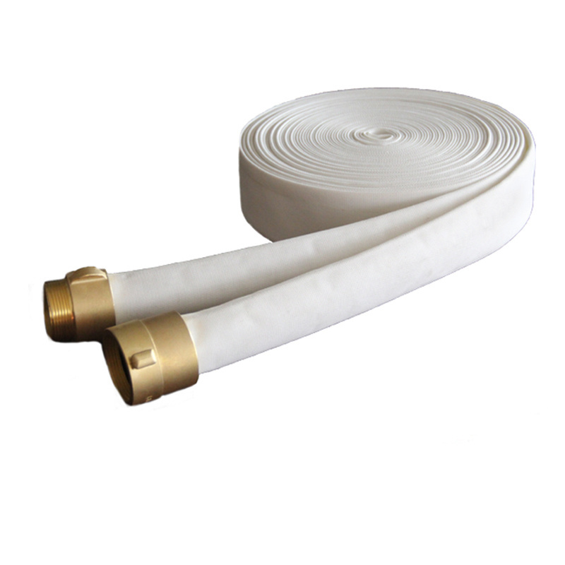 UL Fire Fighting Pipes Fire Protection System Light Weight 200PSI 1 1/2-4 Inch White PVC/TPU Fire Hose