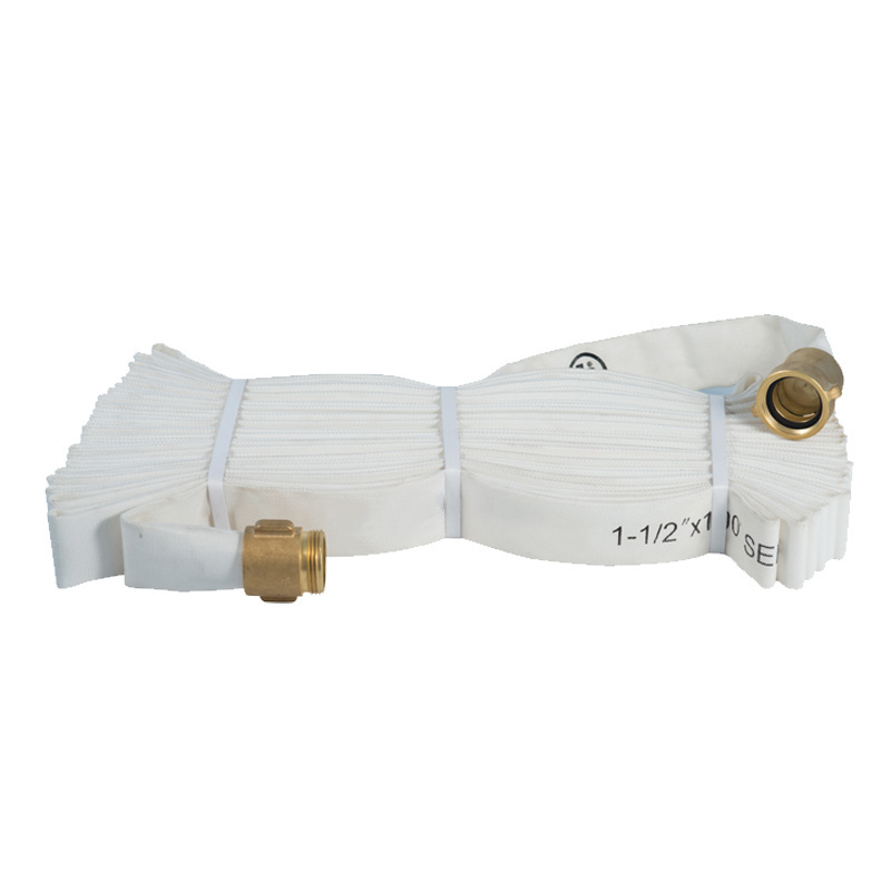 UL Fire Fighting Pipes Fire Protection System Light Weight 200PSI 1 1/2-4 Inch White PVC/TPU Fire Hose