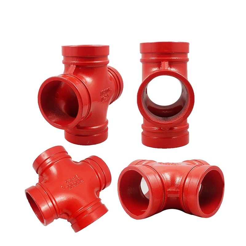 Fire Protection Grooved Pipe Fittings FM Approved Mechanical Tee Grooved Outlet fire fighting