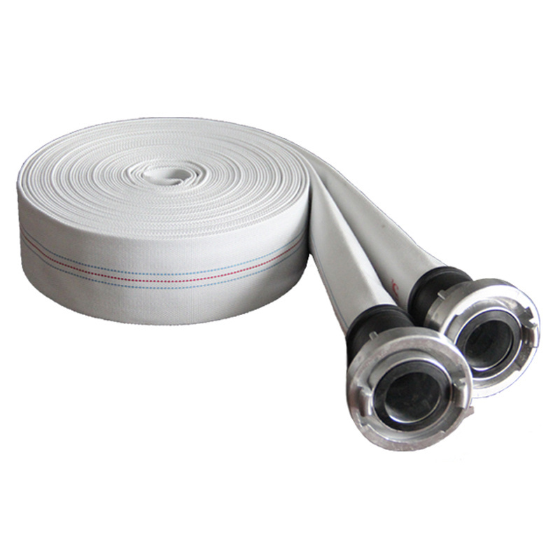 FM UL Fire Fighting Pipes Fire Protection System Light Weight 200PSI 1 1/2-4 Inch White PVC/TPU Fire Hose