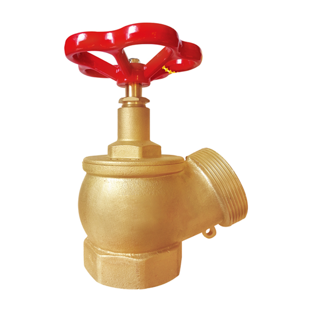 Fire fighting system female thread angle hose valve hexagon cast brass hose connector